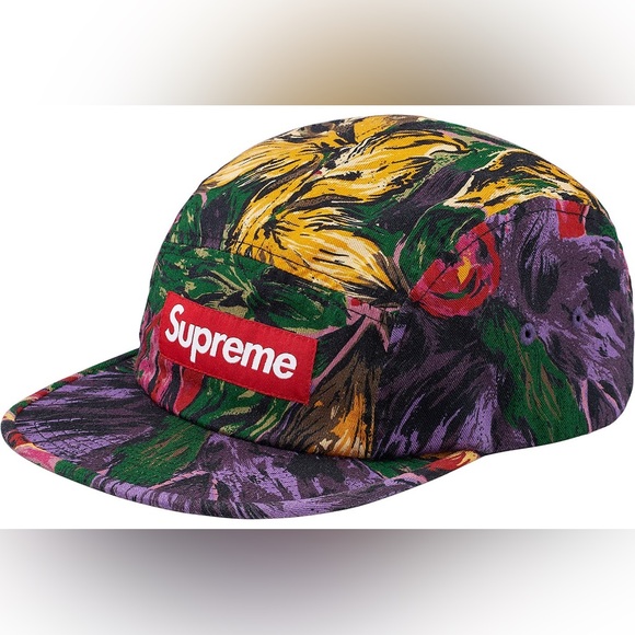 Supreme Other - Supreme Painted Floral Camp Cap- Purple